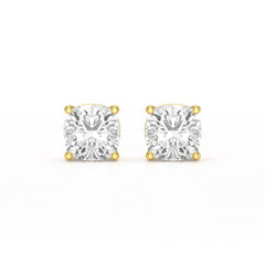 1 CT Cushion Lab Diamond Stud Earrings