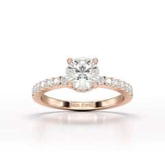 1.36 CT Round Cut Lab Grown Diamond Ring