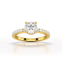 1.36 CT Round Cut Lab Grown Diamond Ring