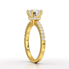 1.36 CT Round Cut Lab Grown Diamond Ring