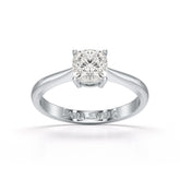 1 Ct Cushion Cut Lab Diamond Solitaire Ring