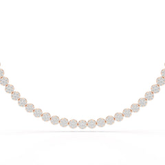 6.77 Carat Lab Diamond Riviere Necklace