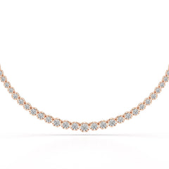 7.6 Carat Lab Diamond Round Riviere Necklace