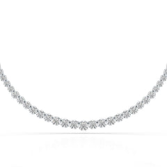 7.6 Carat Lab Diamond Round Riviere Necklace