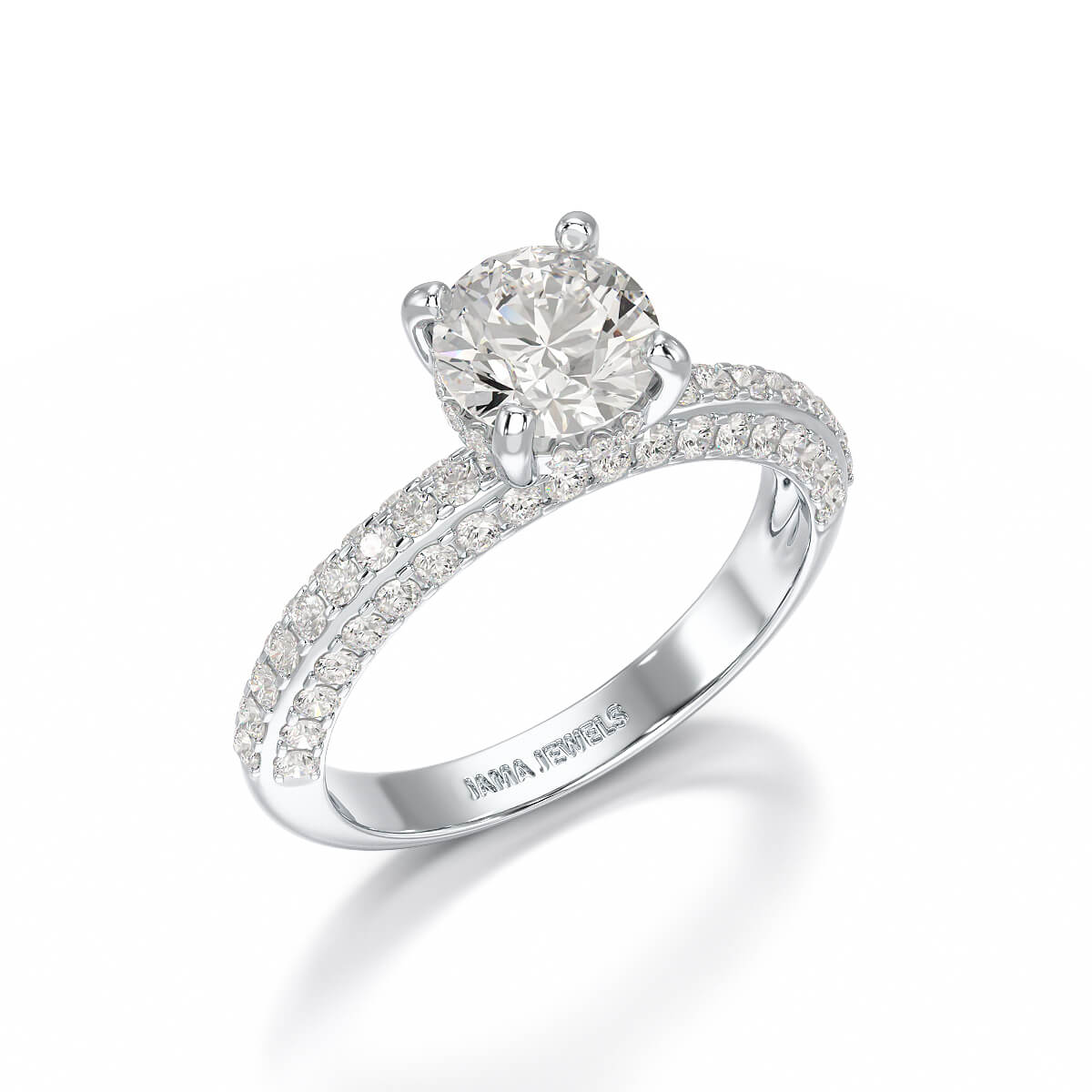 1.79 CT Round Cut Lab Grown Diamond Ring - Jama Jewels