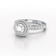 White Gold 2.3 CT Lab Diamond Engagement Ring - Jama Jewels