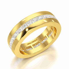 3 CT Princess Shape Lab Diamond Men's Ring