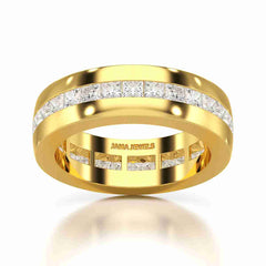 3 CT Princess Shape Lab Diamond Men's Ring