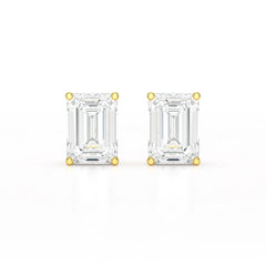 1 Ct Emerald Pair Solitaire Lab Diamond Earrings