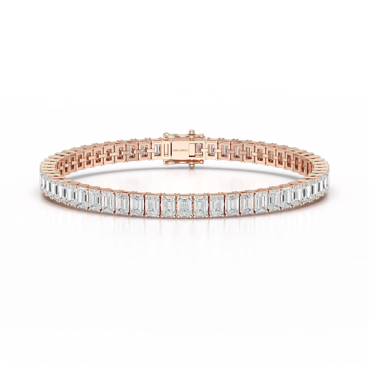 14.25 CT Emerald Cut Tennis Lab Diamond Bracelet