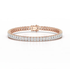 14.25 CT Emerald Cut Tennis Lab Diamond Bracelet