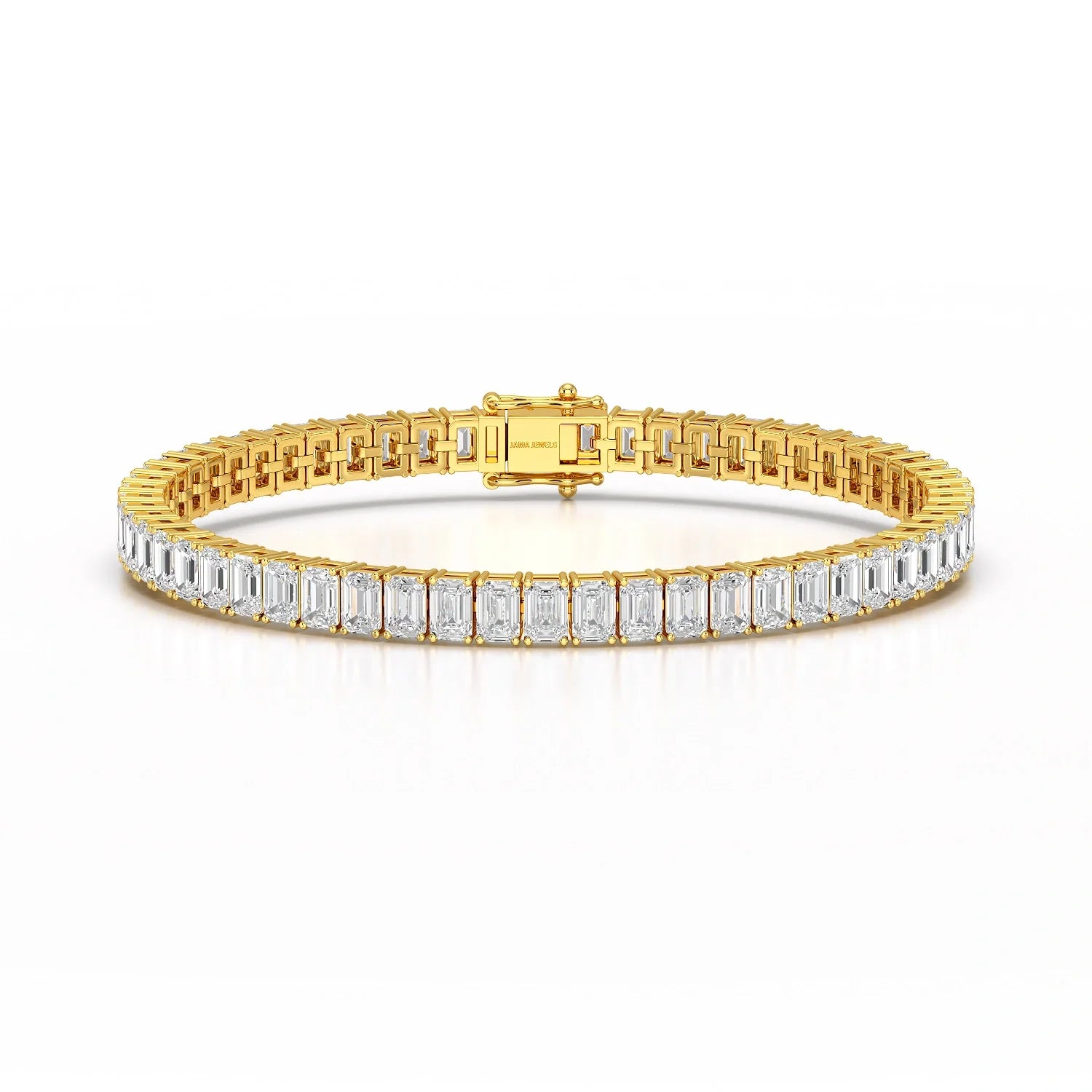 14.25 CT Emerald Cut Tennis Lab Diamond Bracelet