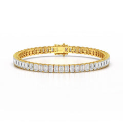 14.25 CT Emerald Cut Tennis Lab Diamond Bracelet