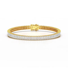 12.45 Emerald Cut Tennis Lab Diamond Bracelet