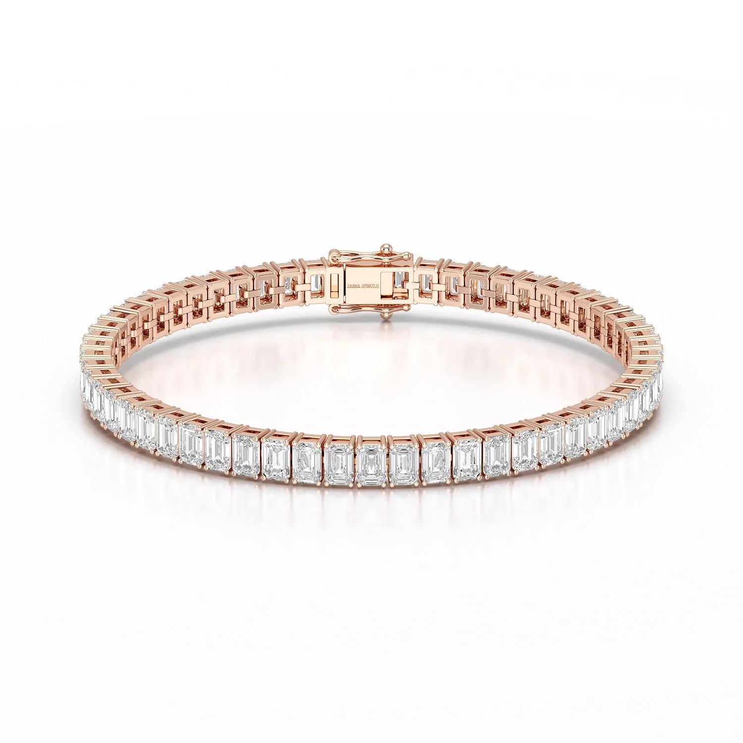 14.25 CT Emerald Cut Tennis Lab Diamond Bracelet