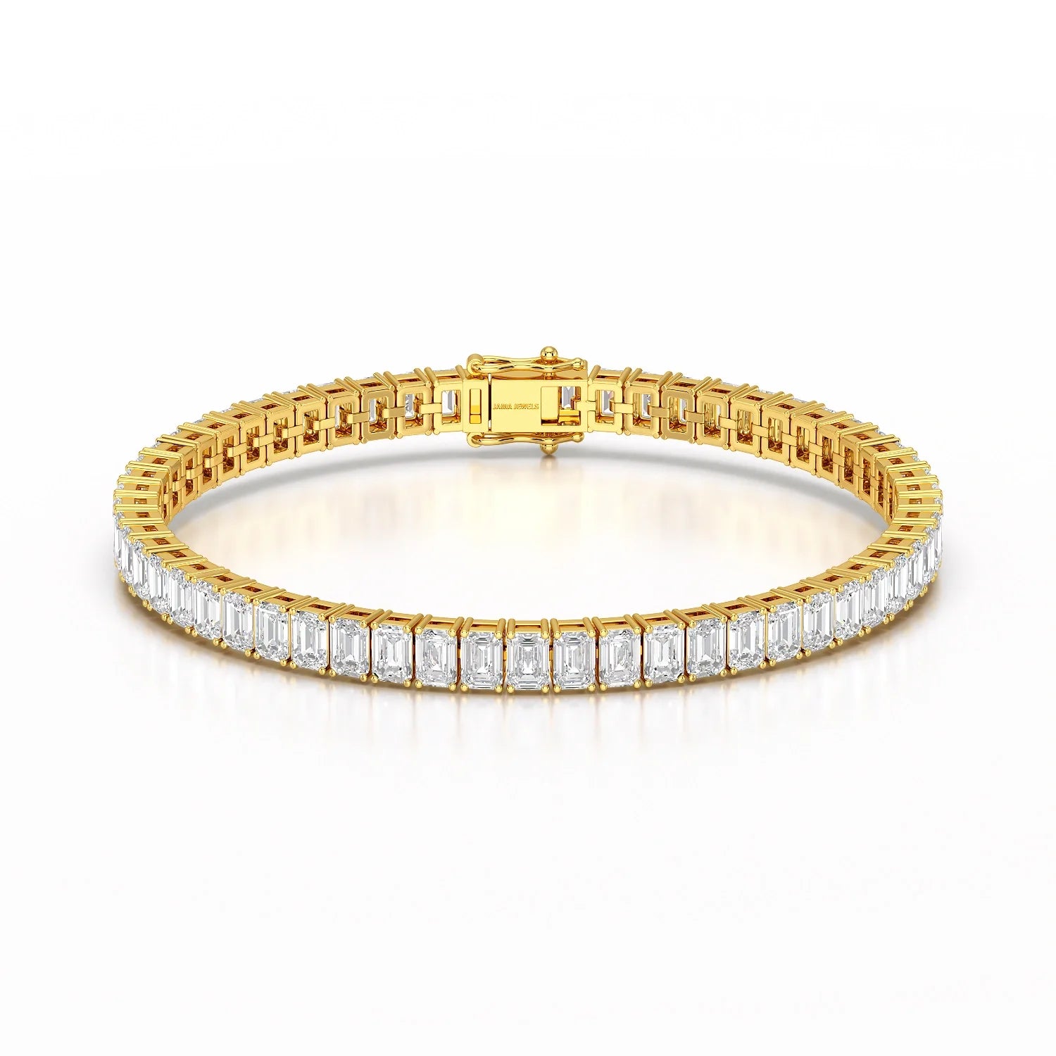14.25 CT Emerald Cut Tennis Lab Diamond Bracelet
