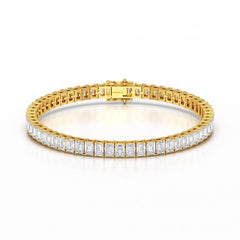 14.25 CT Emerald Cut Tennis Lab Diamond Bracelet