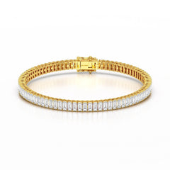 12.45 Emerald Cut Tennis Lab Diamond Bracelet