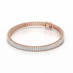 12.45 Emerald Cut Tennis Lab Diamond Bracelet