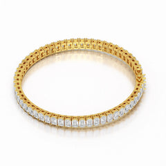 14.25 CT Emerald Cut Tennis Lab Diamond Bracelet