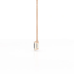 1 CT Emerald Cut Lab Grown Diamond Solitaire Pendant