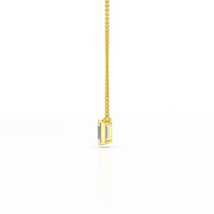 1 CT Emerald Cut Lab Grown Diamond Solitaire Pendant