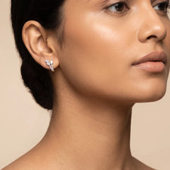 0.75 CT Multi Shape Cluster Ear Jacket Earrings