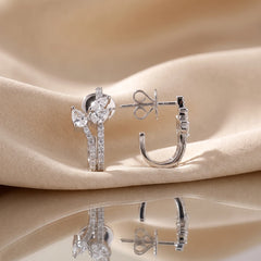 0.75 CT Multi Shape Cluster Ear Jacket Earrings