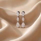 2.54 Marquise Pear Trio Drop Earrings