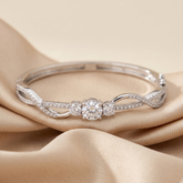 4.40 CT Round Diamond Twist Bangle Bracelet