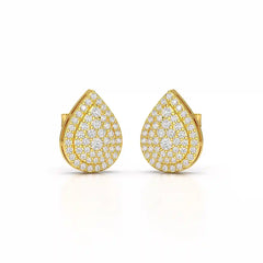 0.82 CT Lab Diamond Pear Shape Stud Earrings