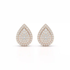 0.82 CT Lab Diamond Pear Shape Stud Earrings