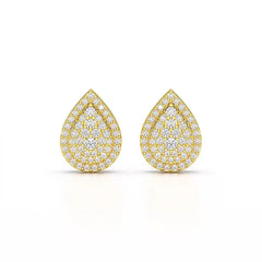 0.82 CT Lab Diamond Pear Shape Stud Earrings