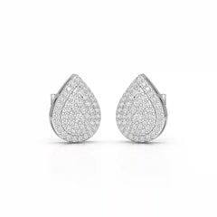 0.82 CT Lab Diamond Pear Shape Stud Earrings