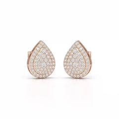 0.82 CT Lab Diamond Pear Shape Stud Earrings
