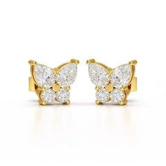 1.50 CT Butterfly Shape Lab Diamond Stud Earring