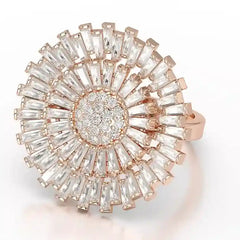 3.63 CT Round Cut Lab Diamond Ring