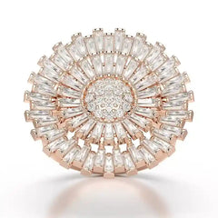 3.63 CT Round Cut Lab Diamond Ring