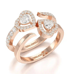 0.83 CT Heart Shaped Lab Diamond Ring