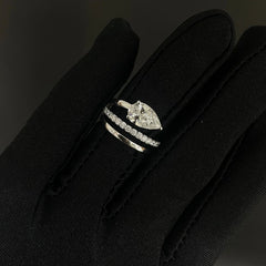 1.8 CT Pear Cut Lab Diamond Ring (Ready for Delivery)