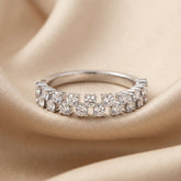 0.70 CT Round Diamond Staggered Band Ring