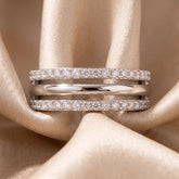 0.30 CT Diamond Double Row Band Ring
