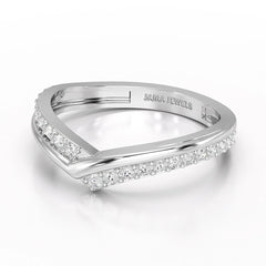 0.25 CT Pave Setting Round Cut Lab Diamond Ring