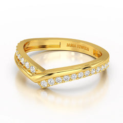 0.25 CT Pave Setting Round Cut Lab Diamond Ring