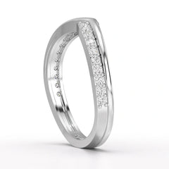 0.25 CT Pave Setting Round Cut Lab Diamond Ring