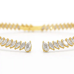 37.17 CT Pear and Marquise Cut Lab Diamond Necklace