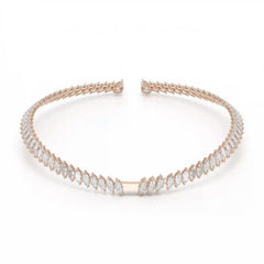 37.17 CT Pear and Marquise Cut Lab Diamond Necklace