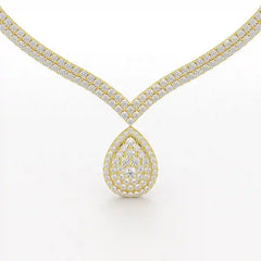 23.5 CT Two Layered Necklace with Round Lab Diamonds