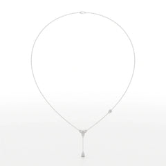 1 CT Drop Necklace with Pear Cut Lab Diamonds