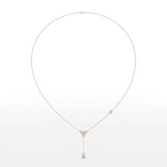 1 CT Drop Necklace with Pear Cut Lab Diamonds